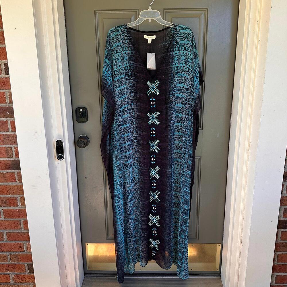 Staring at‎ Stars Women's Kaftan Cover-Up Large